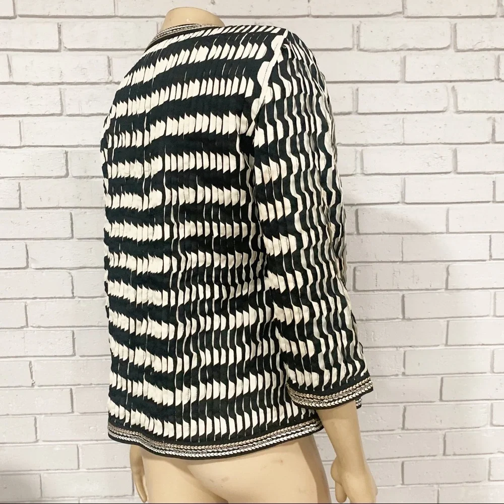 Chico’s Travelers Pleated Open Front Blazer - Picture 8 of 11